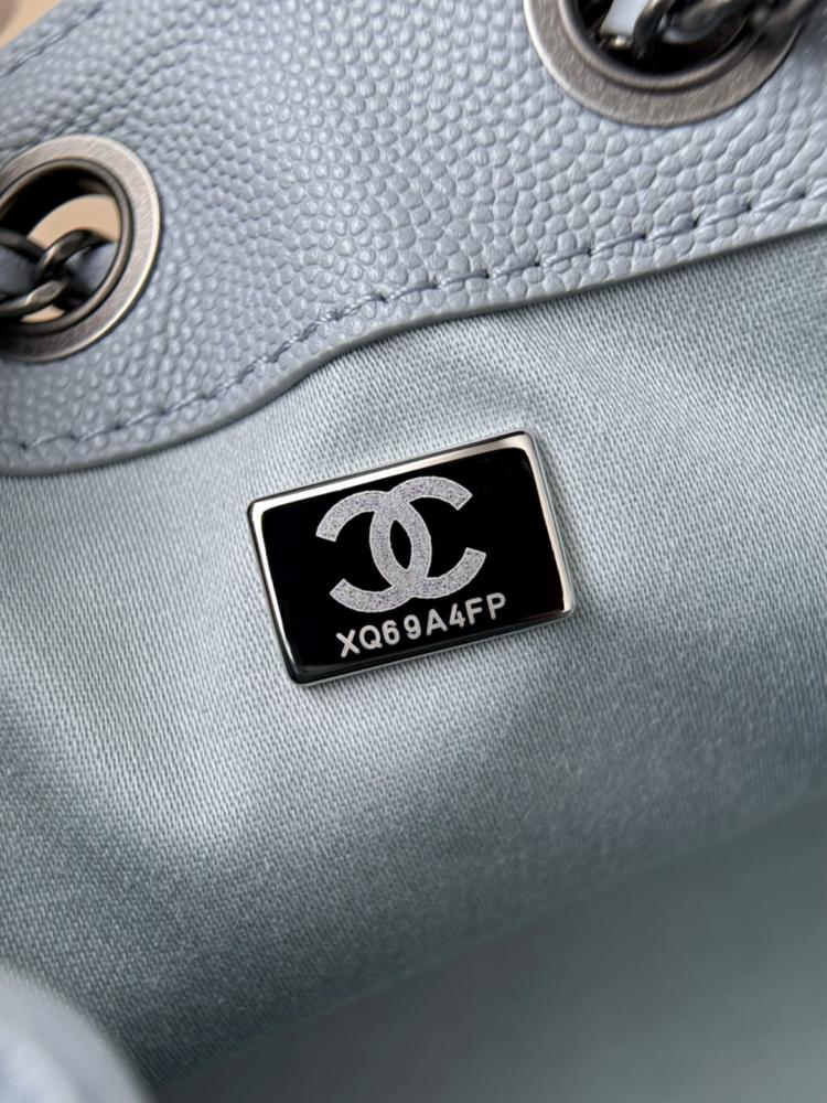 Chanel 25 Mini Blue Ruthenium Hardware
