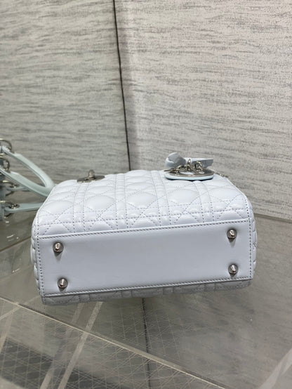 Dior Small Lady Dior Bag in Ice Blue Cannage