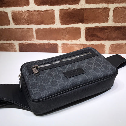 GUCCI GG Supreme Black Belt Bag Black