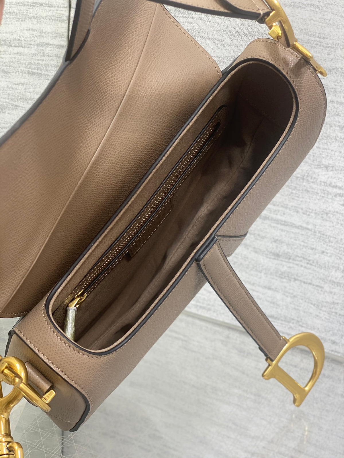 Dior Saddle Bag in Brown Gold Hardware