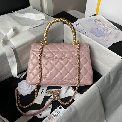 Chanel 22B Small Flap Bag Gem Chain Dust Pink