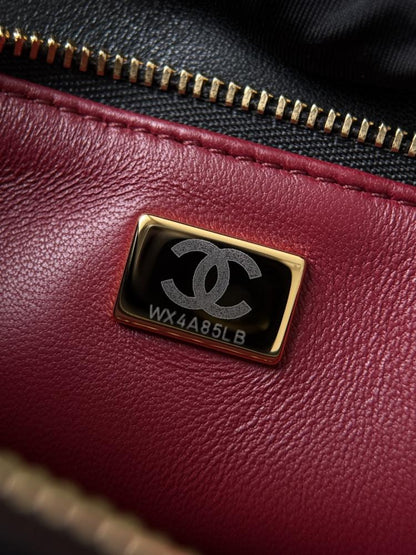 Chanel “Chic Studs” Clutch Bag Black Lambskin Gold Hardware