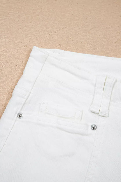 Raw Hem Ankle-length Loose Jeans