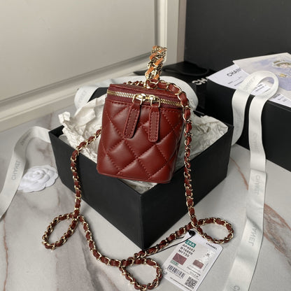 Chanel 22B Small Flap Bag Gem Chain Dust Pink