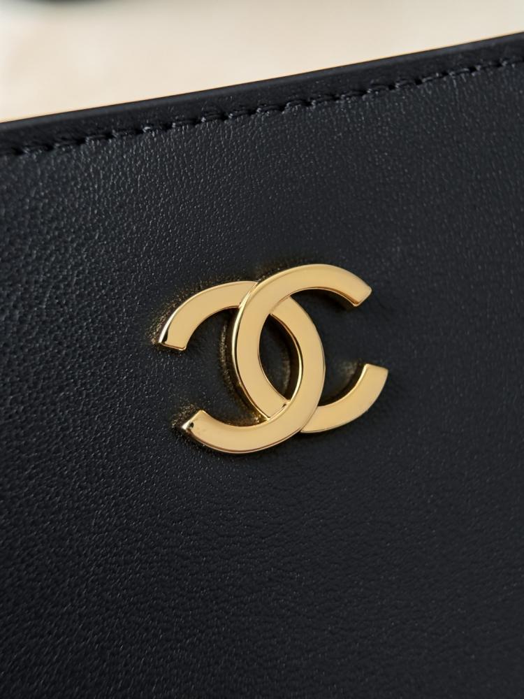 Chanel “Chic Studs” Clutch Bag Black Lambskin Gold Hardware