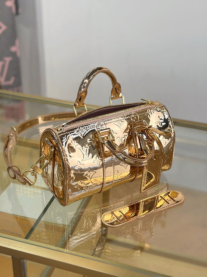 Louis Vuitton Limited Edition Gold Monogram Miroir Speedy 30 bag