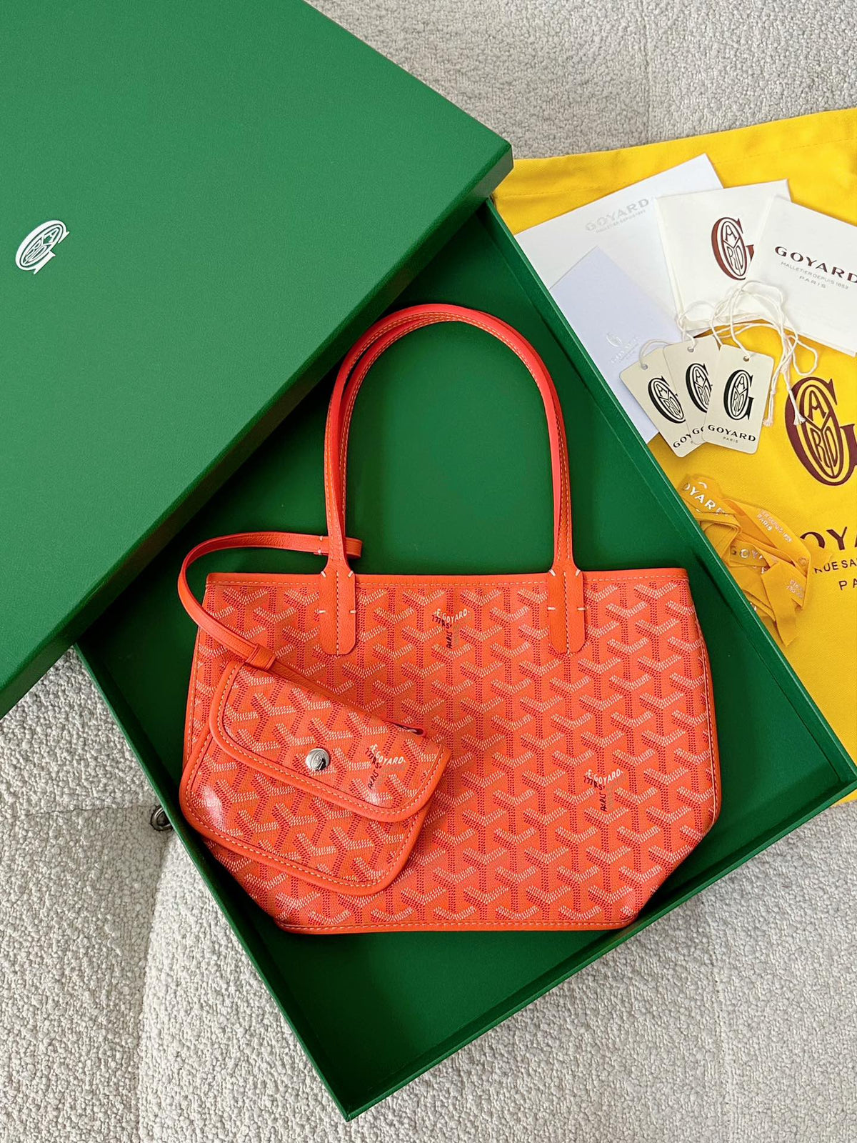 Goyard Anjou Reversible Tote Coated Canvas Mini
