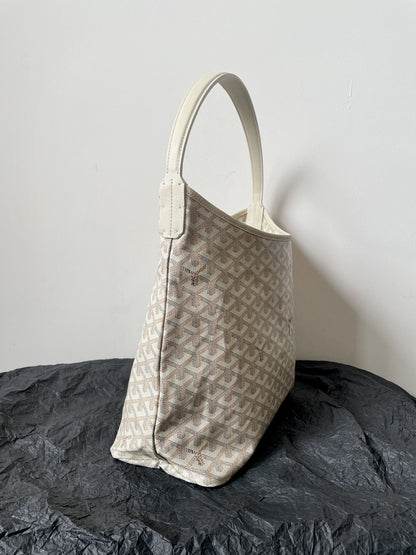 GOYARD Goyardine Boheme Hobo White