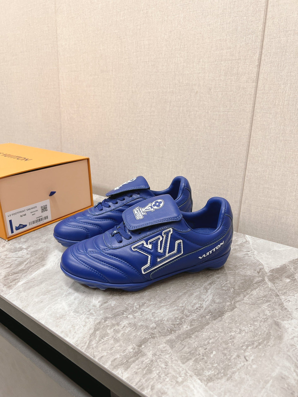 LV Women Blue Leather Sneakers