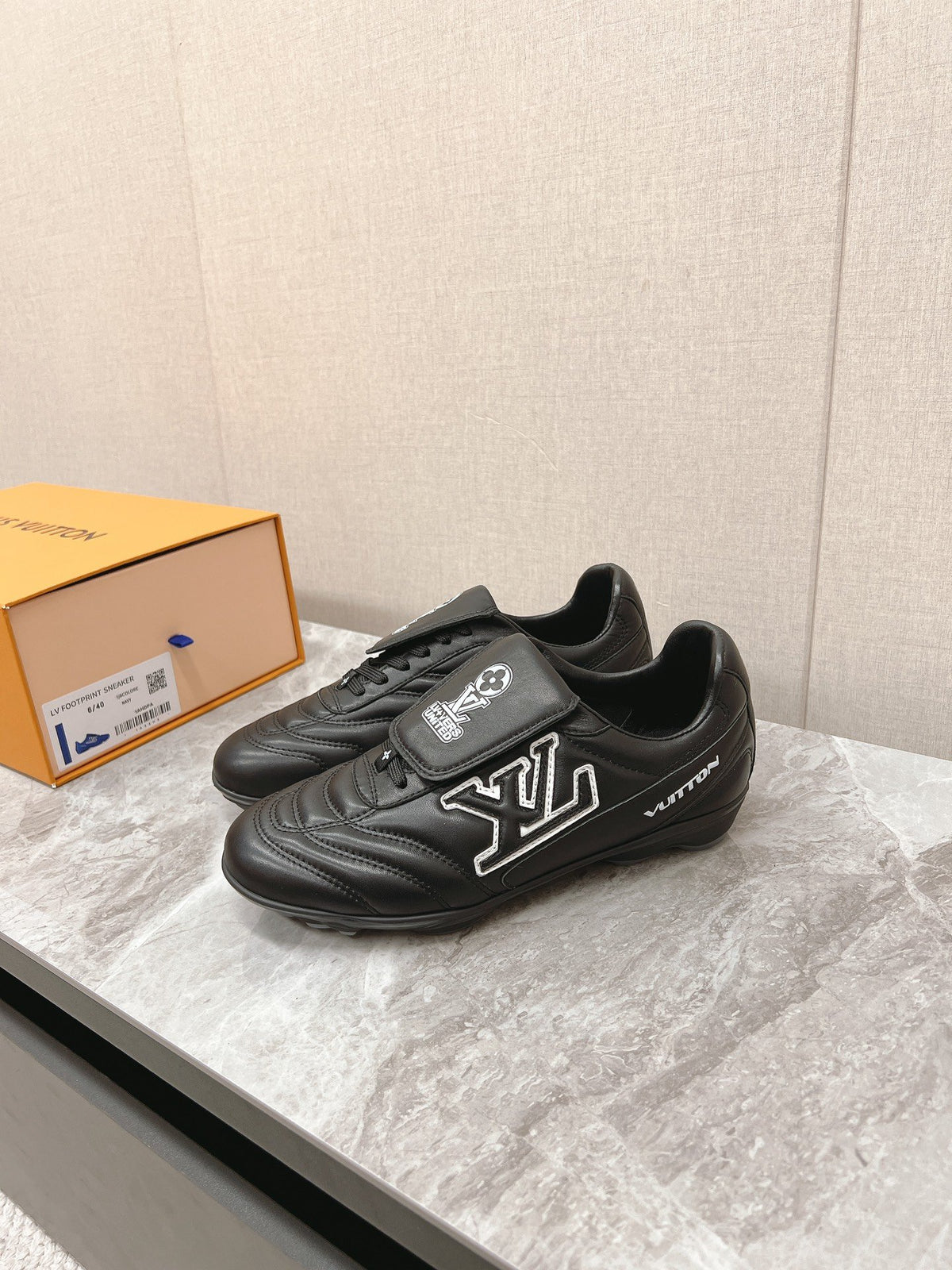 LV Women Black Leather Sneakers