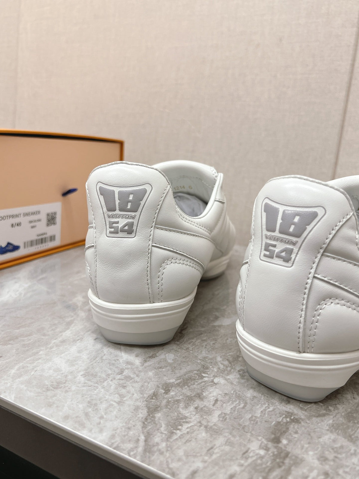 LV Women White Leather Sneakers