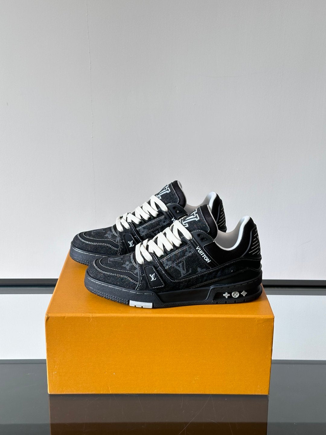 LV Men Black Suede Sneakers