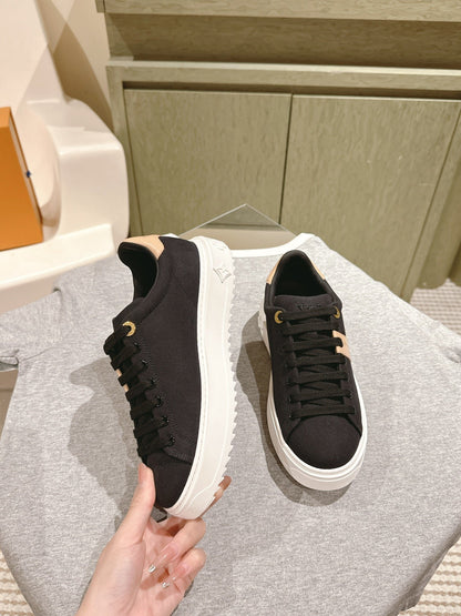 LV Women Black Canvas Sneakers