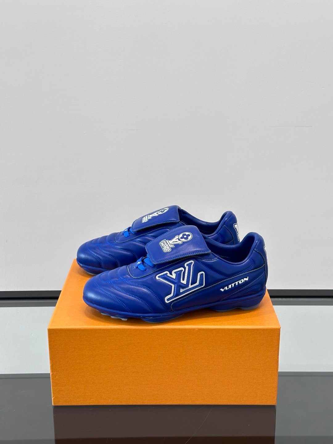 LV Men Blue Leather Sneakers