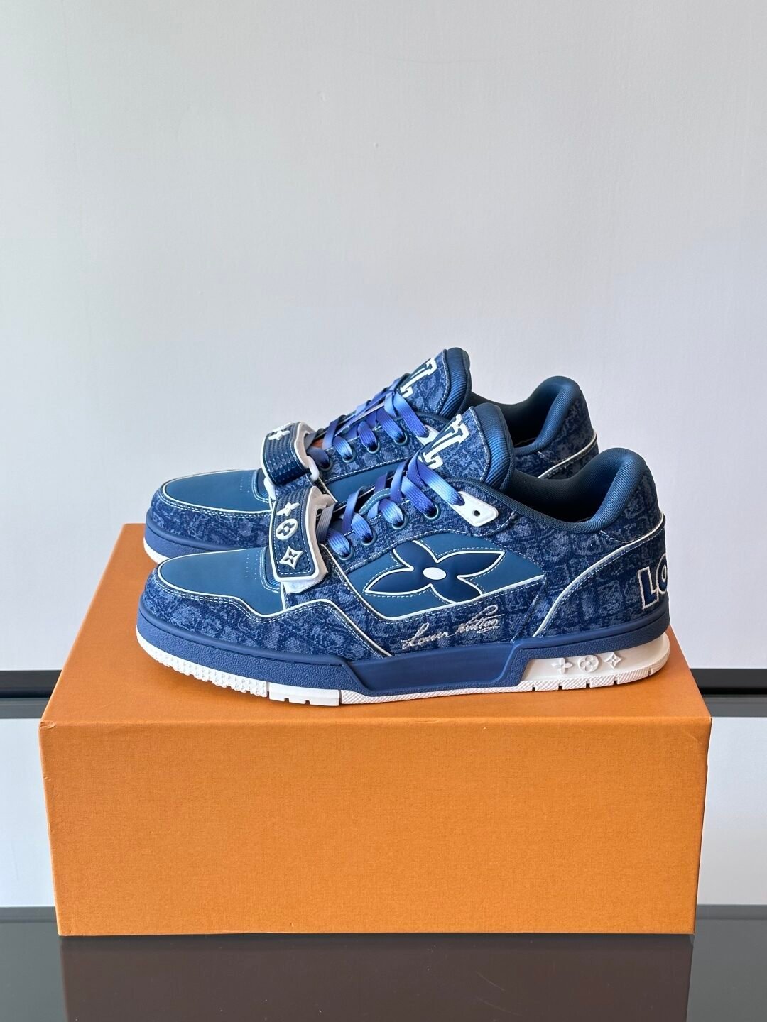 LV Men Navy Denim Sneakers