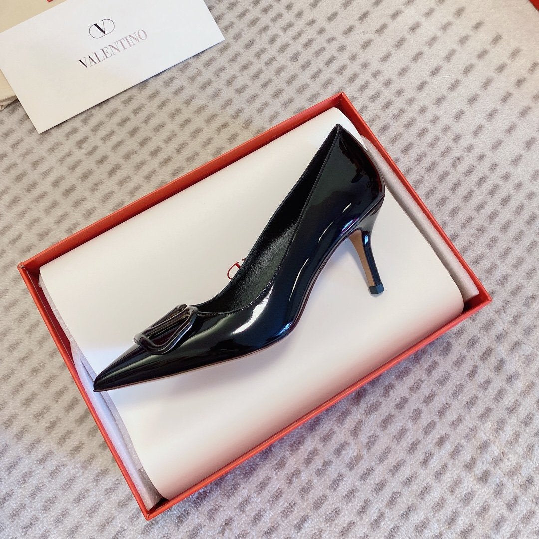 Valentino Women Black Patent Leather Pumps