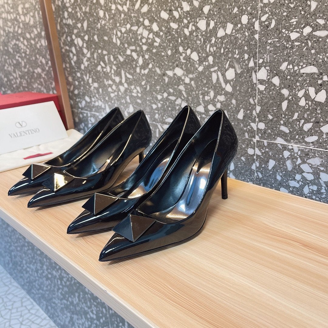 Valentino Women Black Patent Leather Pumps