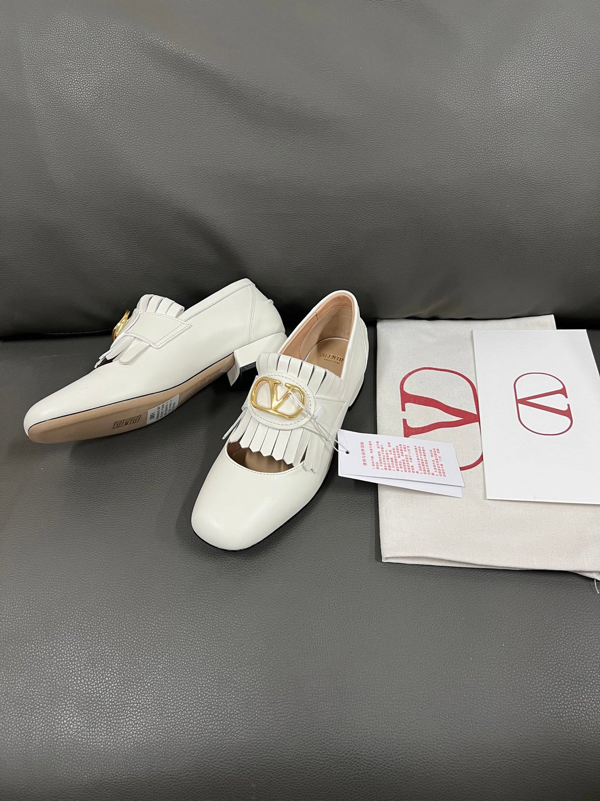 Valentino Women White Leather Heels