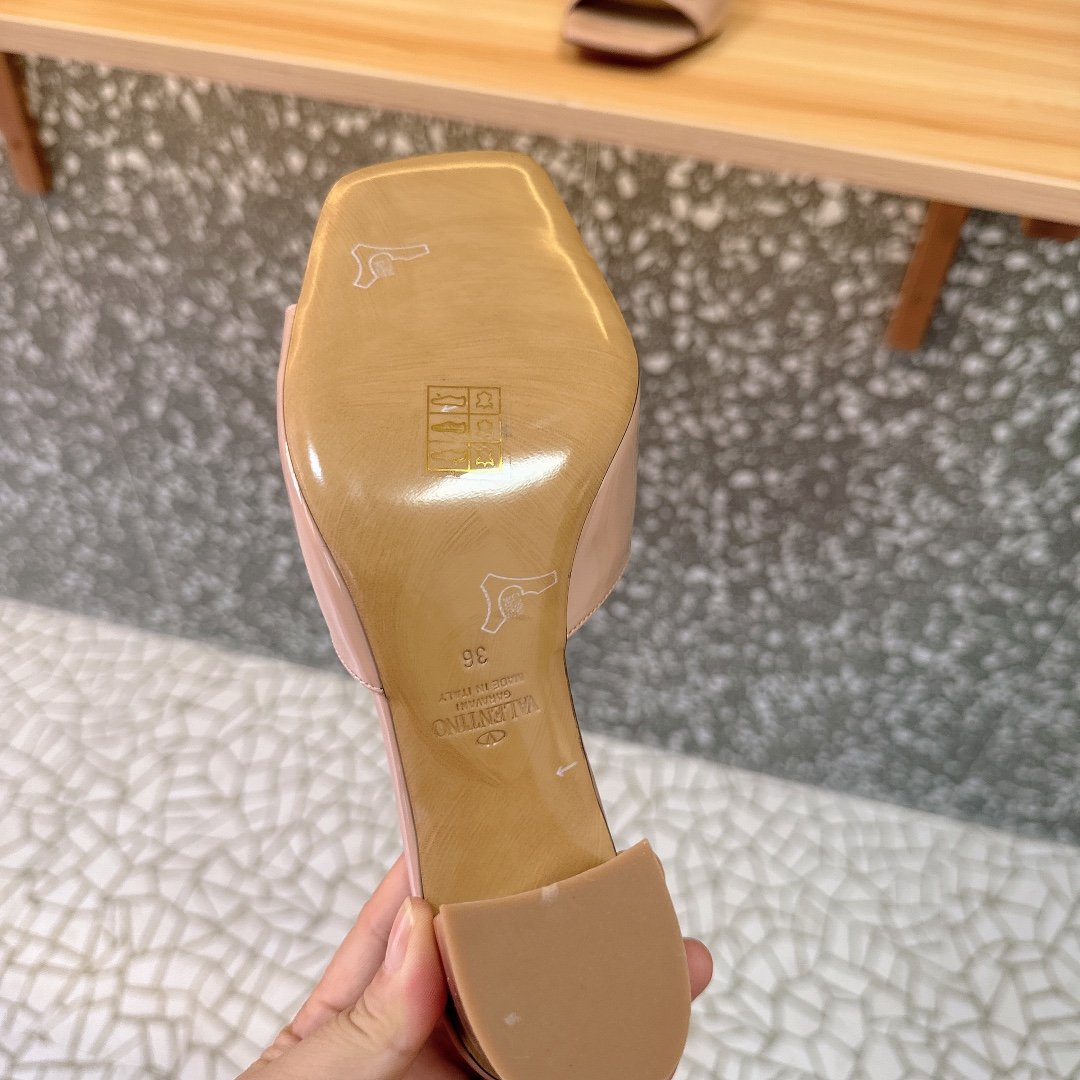 Valentino Women Nude Patent Leather Heels