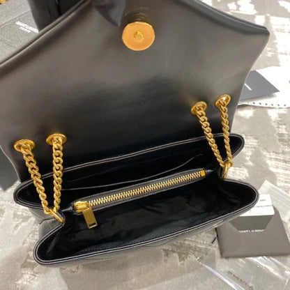YSL Loulou Small in Matelassé “Y” Leather Bag Golden Hardware