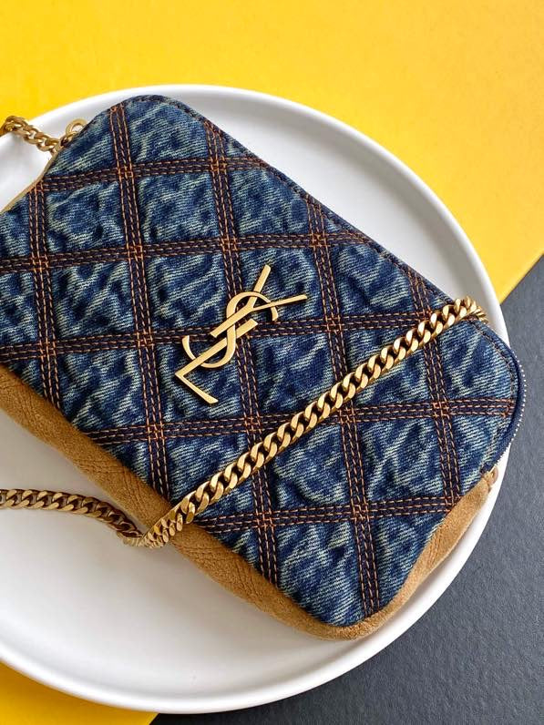 Saint Laurent Becky Double Zip Crossbody Ba