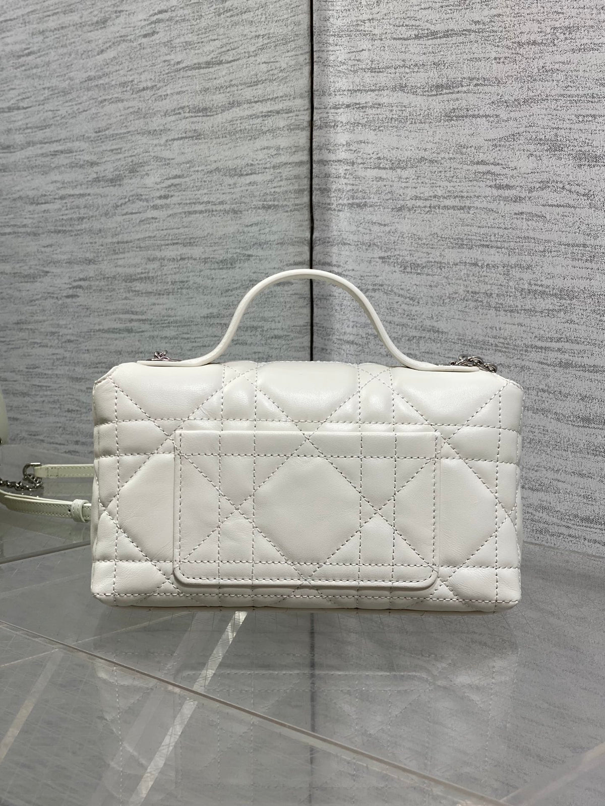 Dior My Dior Mini Bag in White Lambskin