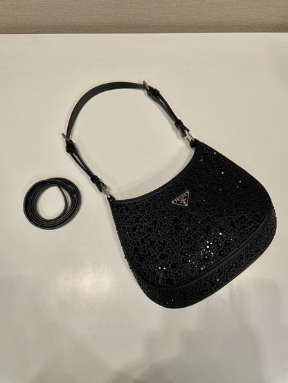 Prada Cleo crystal-embellished Shoulder Bag