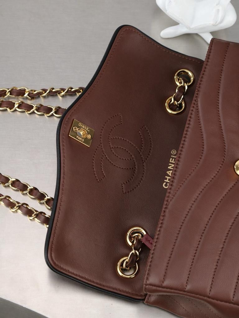 Chanel flap bag quilted leather