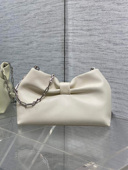Dior Bow Bag Small in white