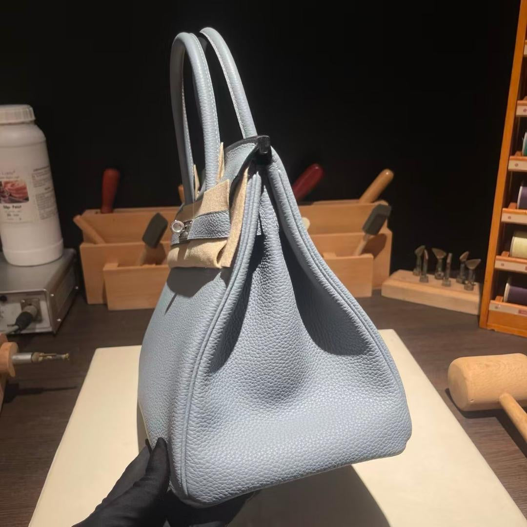 HN 25 CLOUD BLUE* TOGO LEATHER *SILVER* HARDWARE