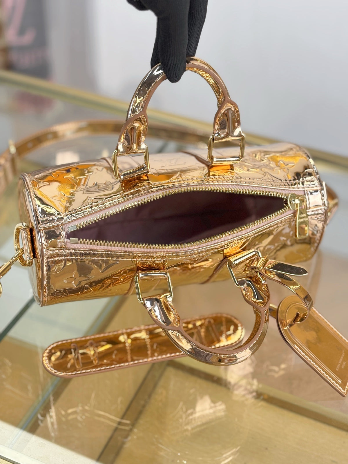 Louis Vuitton Limited Edition Gold Monogram Miroir Speedy 30 bag