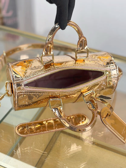 Louis Vuitton Limited Edition Gold Monogram Miroir Speedy 30 bag