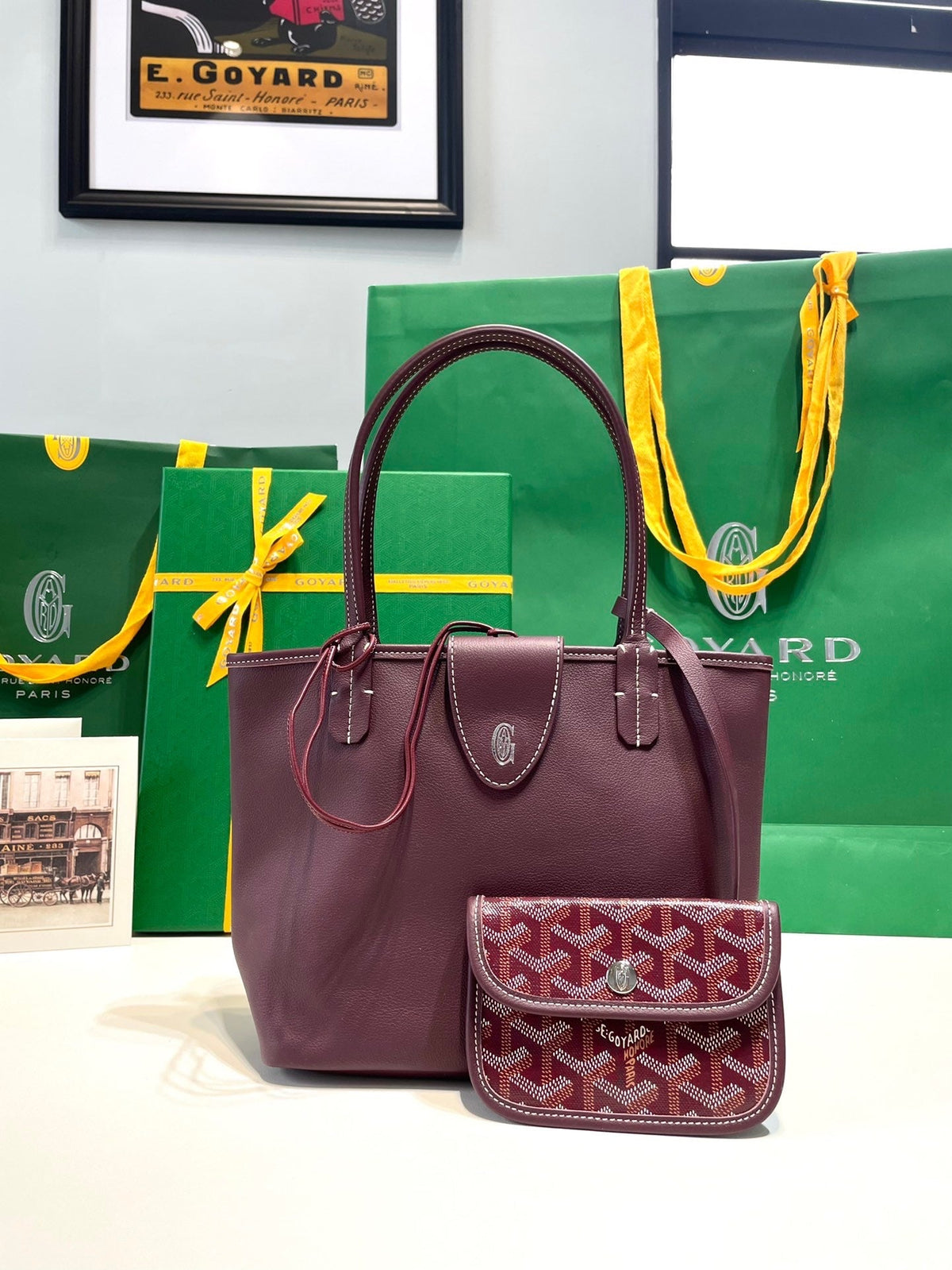 Goyard Anjou Mini in Burgundy