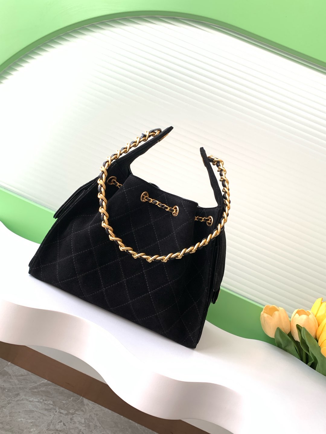 Chanel 25 small handbag, Grained calfskin & gold-tone