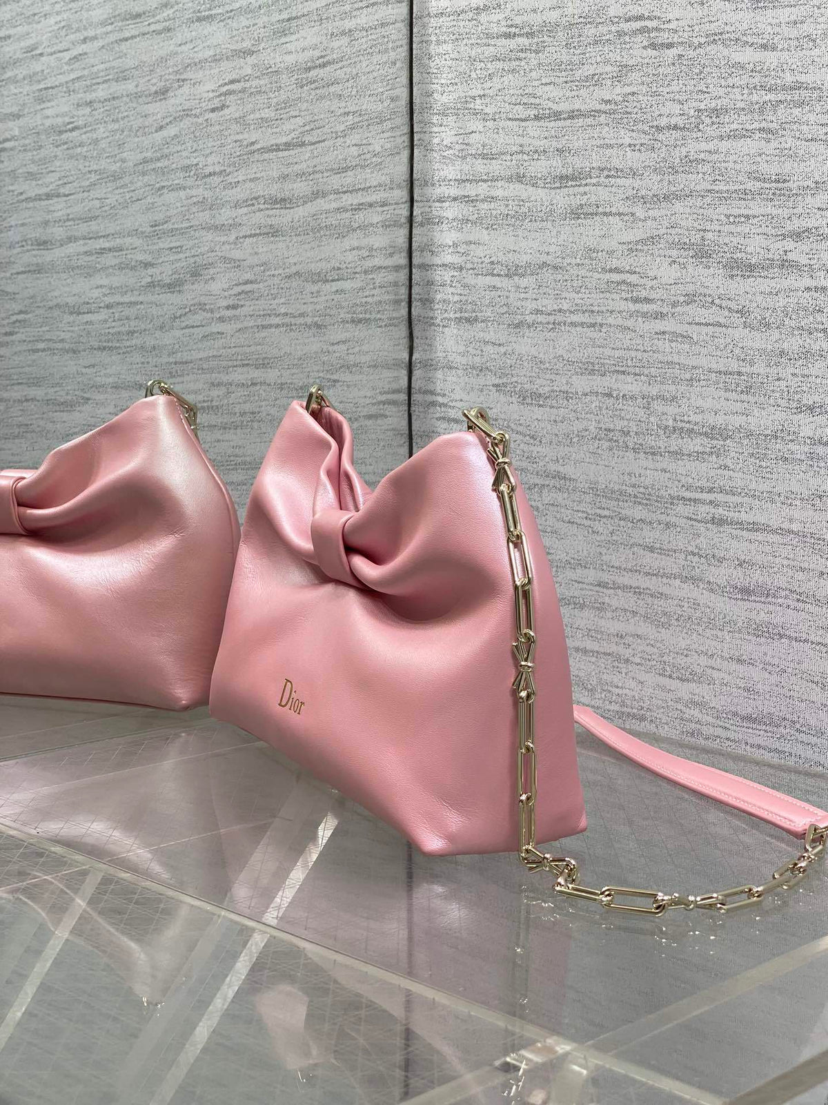 Dior Bow Bag Pink Lambskin