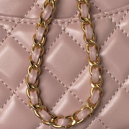 Chanel 22B Small Flap Bag Gem Chain Dust Pink