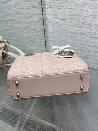 Dior Small Lady Dior Bag in Two-Tone Soupir Pink