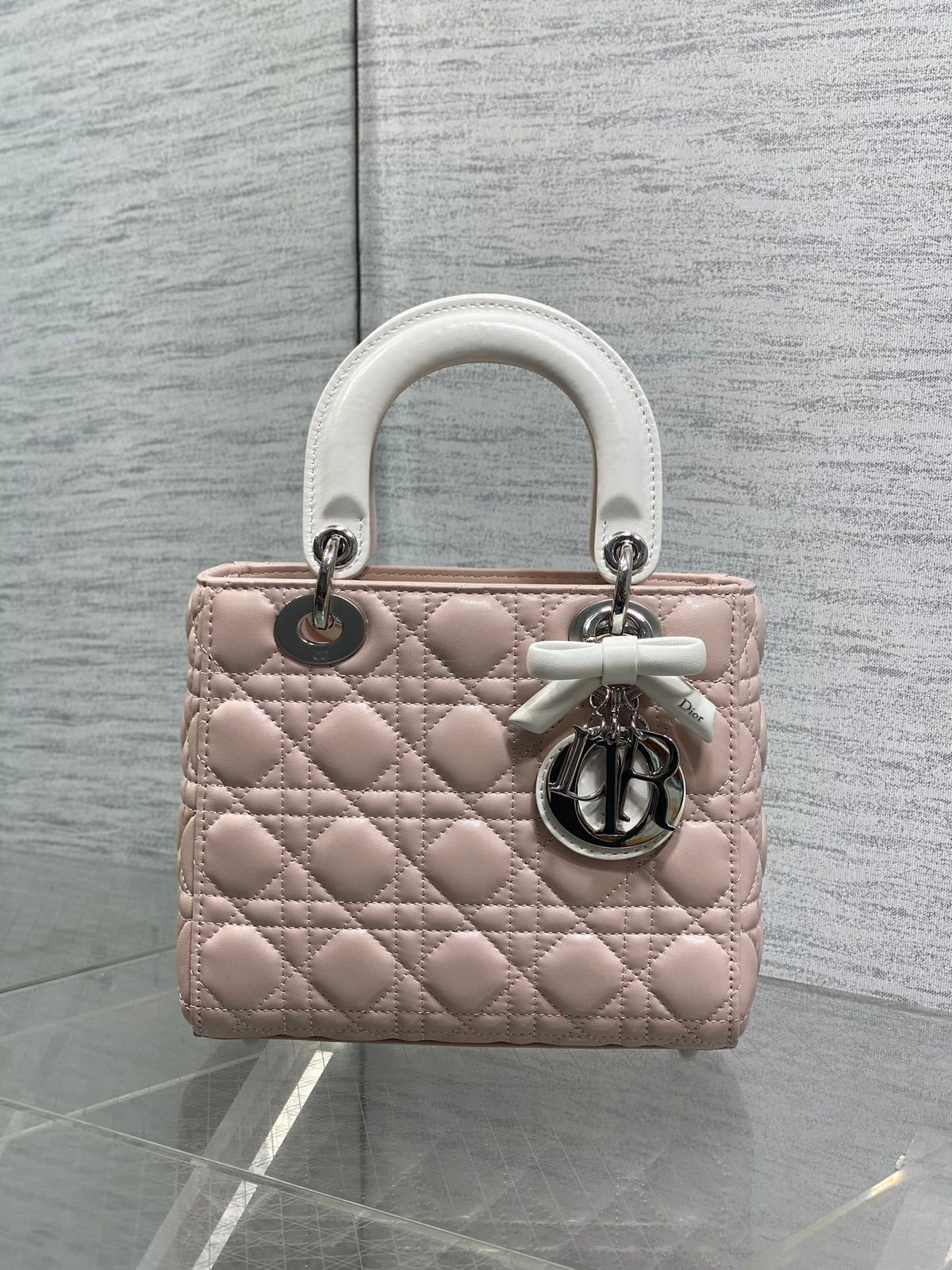 Dior Small Lady Dior Bag in Two-Tone Soupir Pink