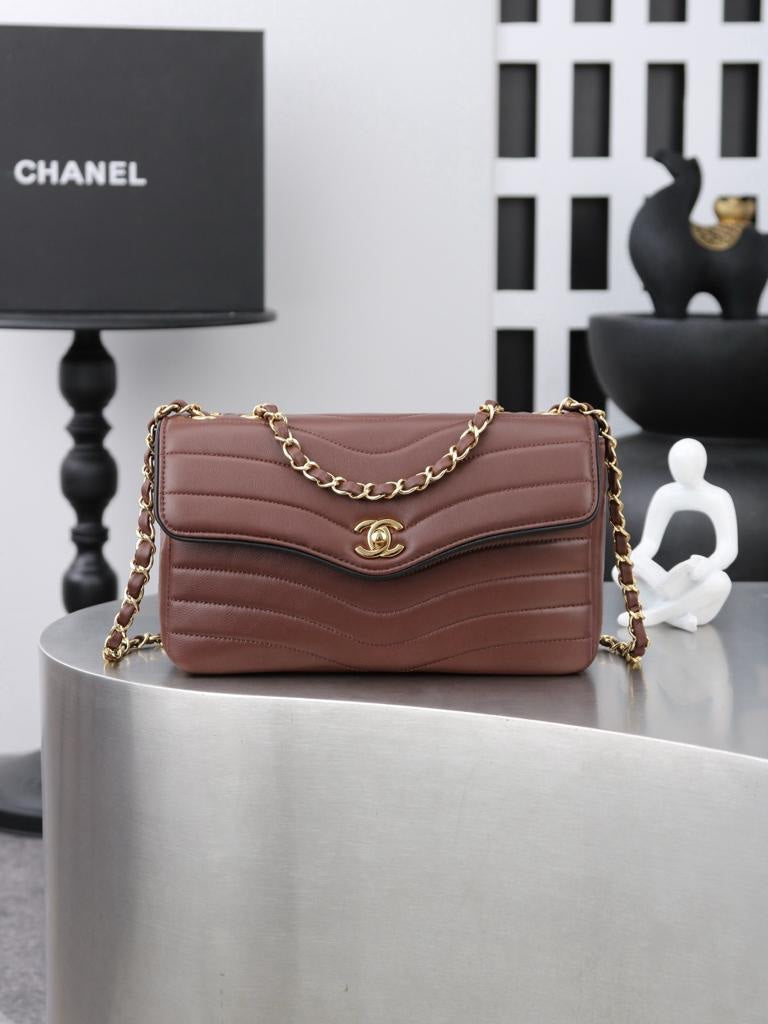 Chanel flap bag quilted leather