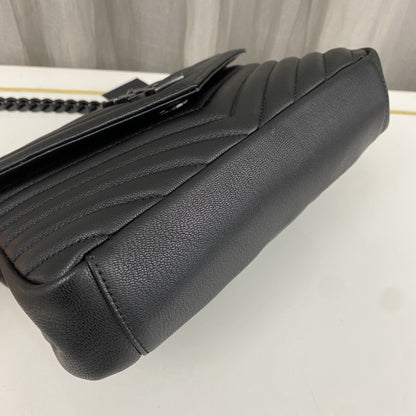 Saint Laurent medium College leather cross body bag In Black
