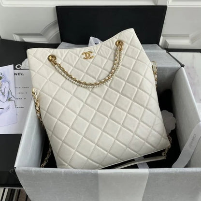 Chanel Leather Shoulder Bag – Shopping Tote Bag
