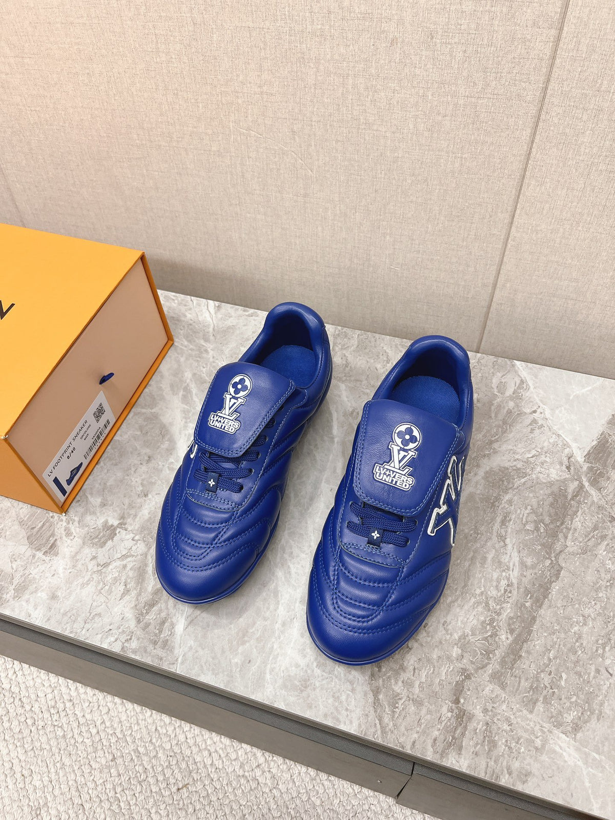 LV Women Blue Leather Sneakers