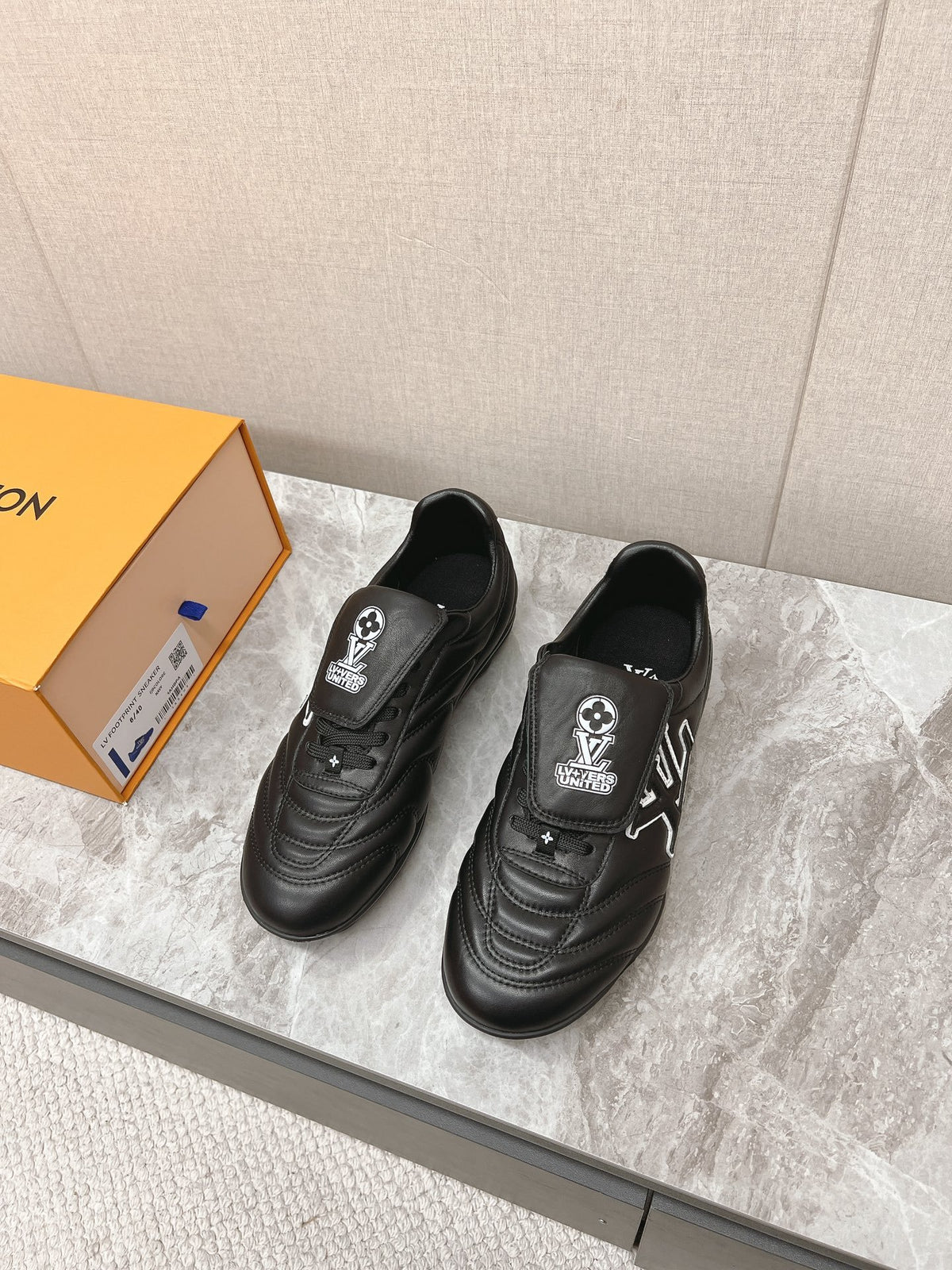 LV Women Black Leather Sneakers