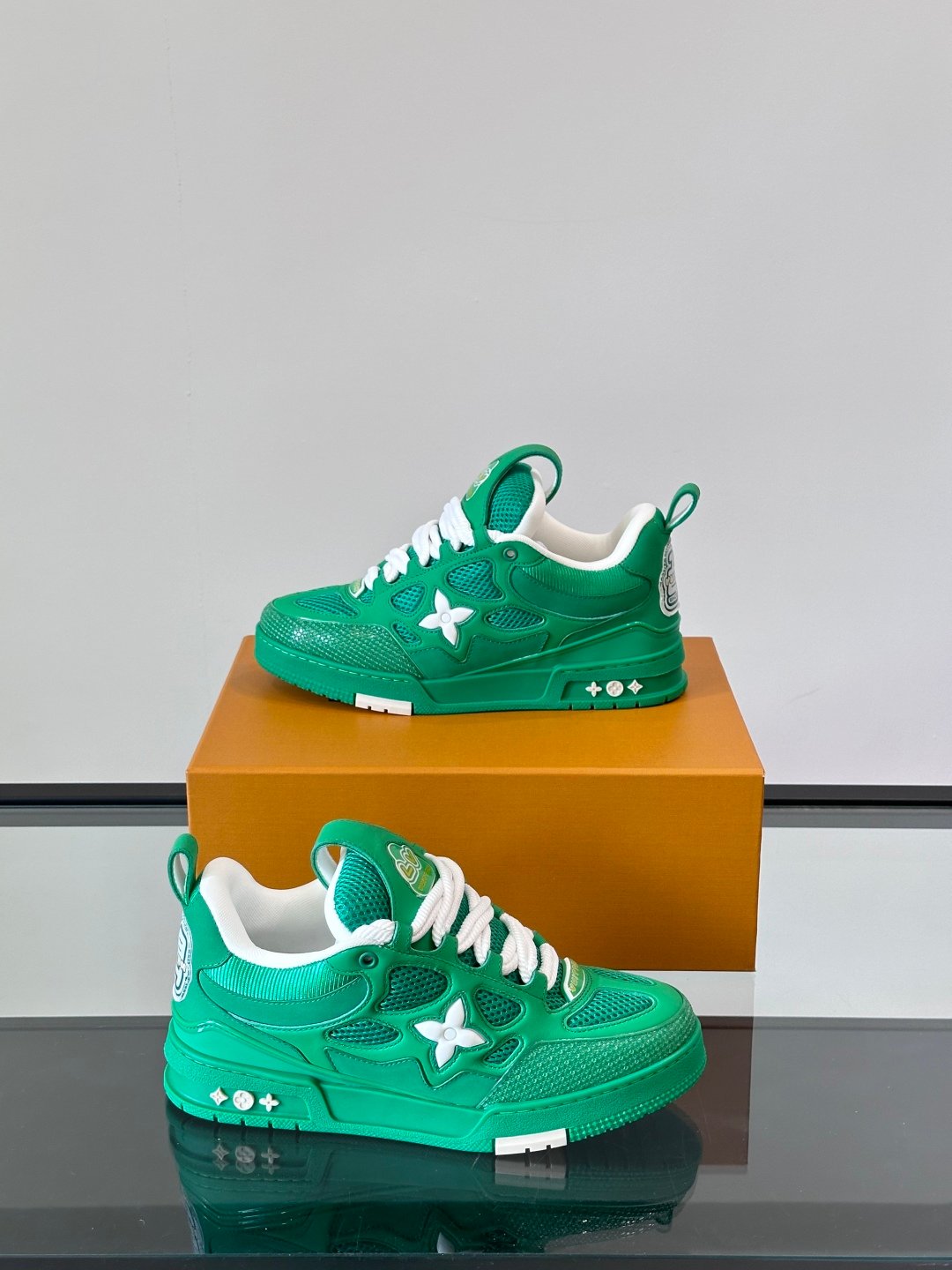 LV Men Green Mesh Sneakers