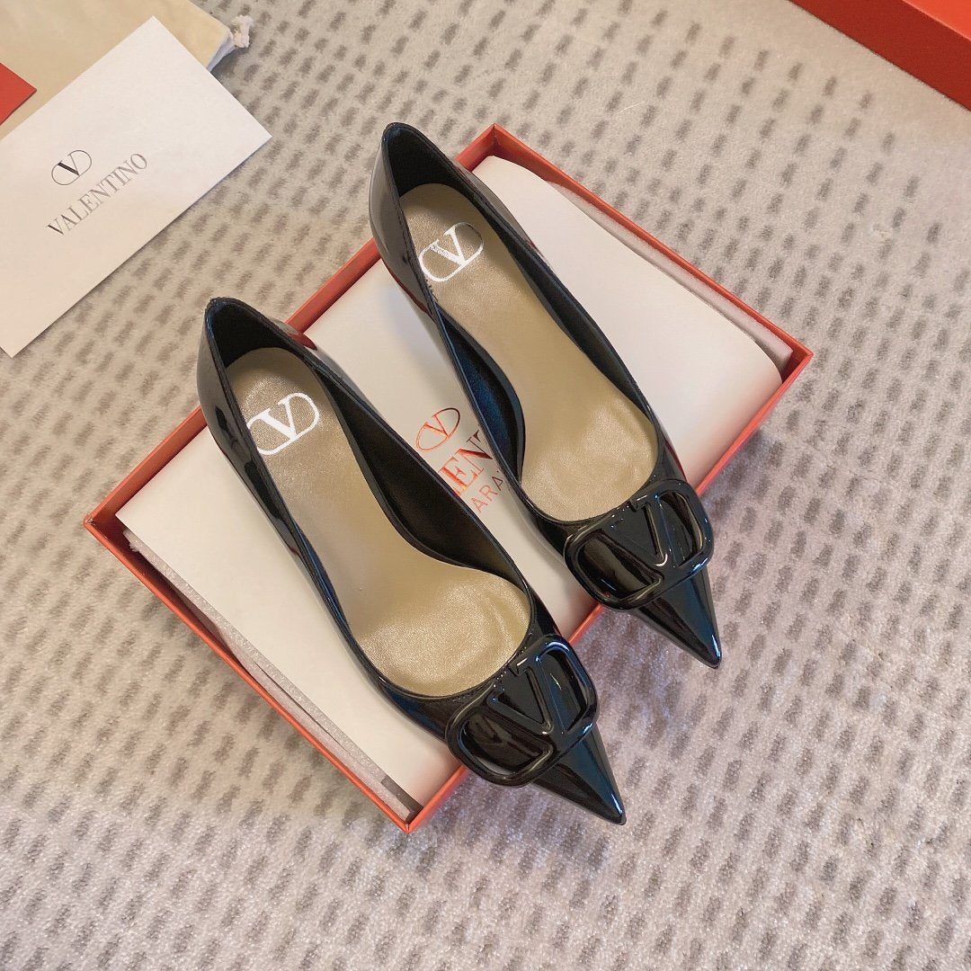 Valentino Women Black Patent Leather Pumps