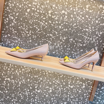 Valentino Women Nude Patent Leather Heels