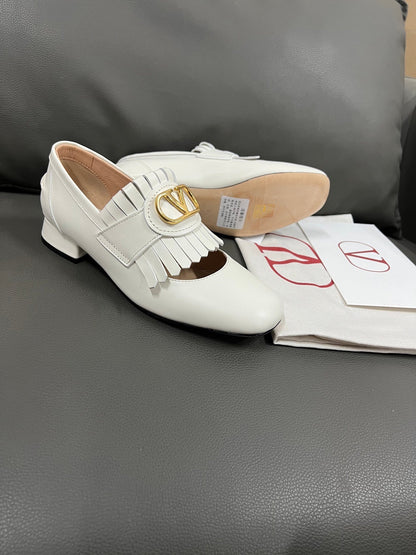 Valentino Women White Leather Heels
