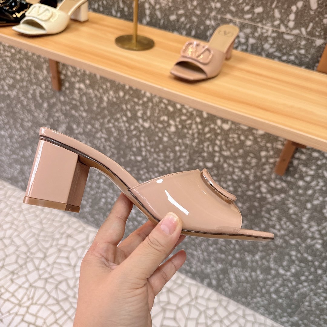 Valentino Women Nude Patent Leather Heels