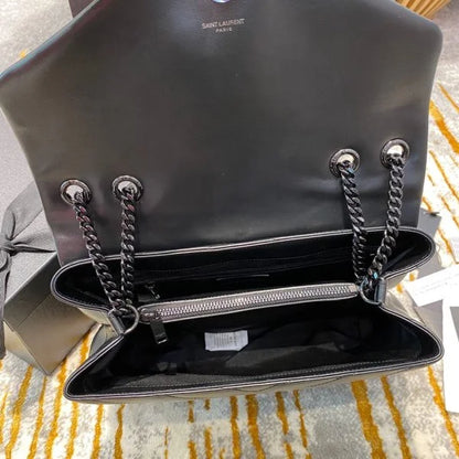 YSL Loulou Small in Matelassé “Y” Leather Bag Black Hardware