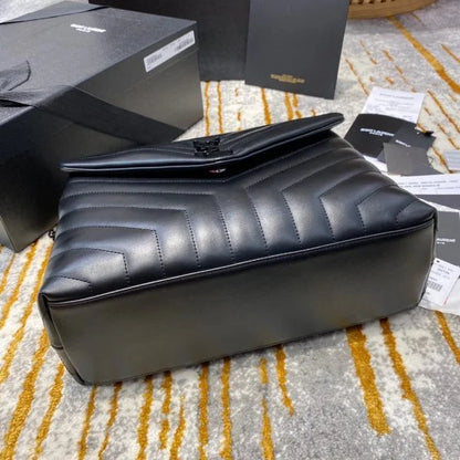 YSL Loulou Small in Matelassé “Y” Leather Bag Black Hardware
